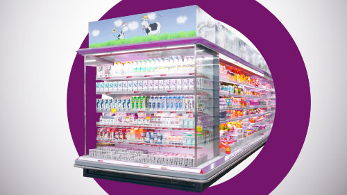 EASY-LIZE // Kühlregal mit Produkten Großhandel Einzelhandel 