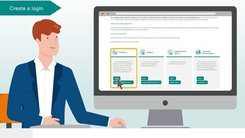 Explanatory film on first-time registration with the LUCID Packaging Register, Zentrale Stelle Verpackungsregister